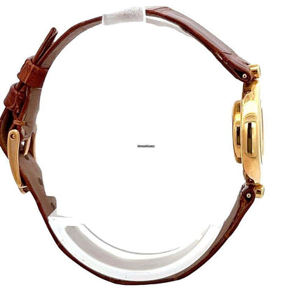 Chopard Happy Diamonds Quartz Women's Watch Yellow Gold Case With Leather Strap Authentic Luxury Timepiece