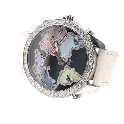 Jacob & Co. Quartz Men's Watch Steel Case With Leather Strap Authentic Luxury Timepiece