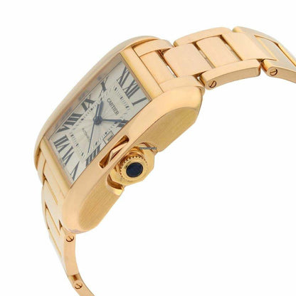 Cartier Tank Anglaise Automatic Women's Watch With Rose Gold Case and Strap Authentic Luxury Timepiece