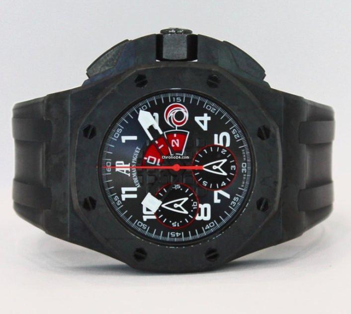 Audemars Piguet Automatic Men's Watch Carbon Case With Rubber Strap Authentic Luxury Timepiece