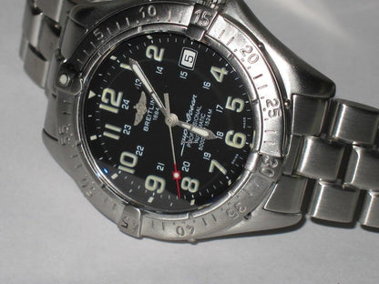 Breitling Superocean Automatic Men's Watch With Steel Case and Strap Authentic Luxury Timepiece