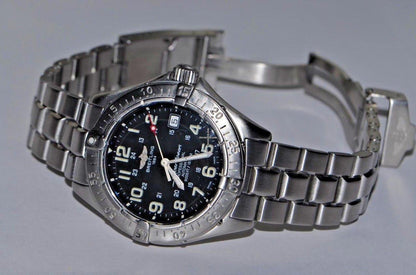 Breitling Superocean Automatic Men's Watch With Steel Case and Strap Authentic Luxury Timepiece