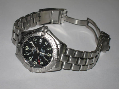 Breitling Superocean Automatic Men's Watch With Steel Case and Strap Authentic Luxury Timepiece