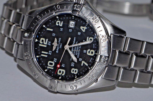 Breitling Superocean Automatic Men's Watch With Steel Case and Strap Authentic Luxury Timepiece