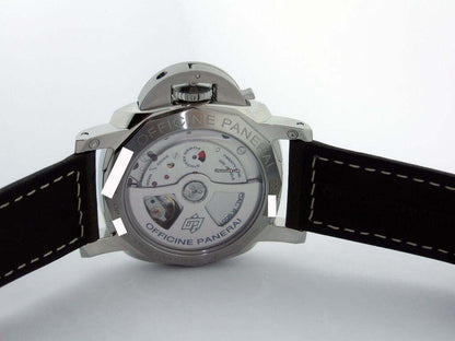 Panerai Luminor 1950 3 Days GMT Automatic Automatic Men's Watch Steel Case With Leather Strap Authentic Luxury Timepiece