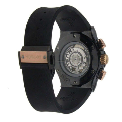 Hublot Classic Fusion Chronograph Automatic Men's Watch Ceramic Case With Rubber Strap Authentic Luxury Timepiece