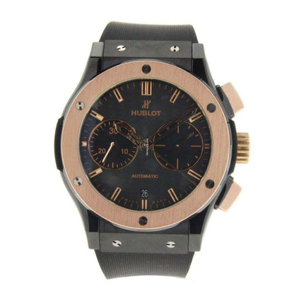 Hublot Classic Fusion Chronograph Automatic Men's Watch Ceramic Case With Rubber Strap Authentic Luxury Timepiece