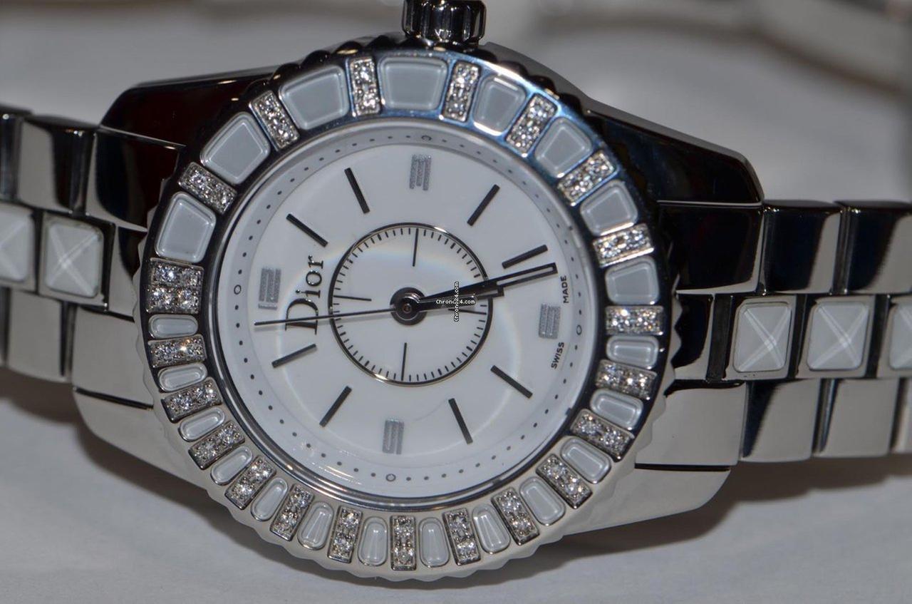 Dior Christal Quartz Women's Watch With Steel Case and Strap Authentic Luxury Timepiece