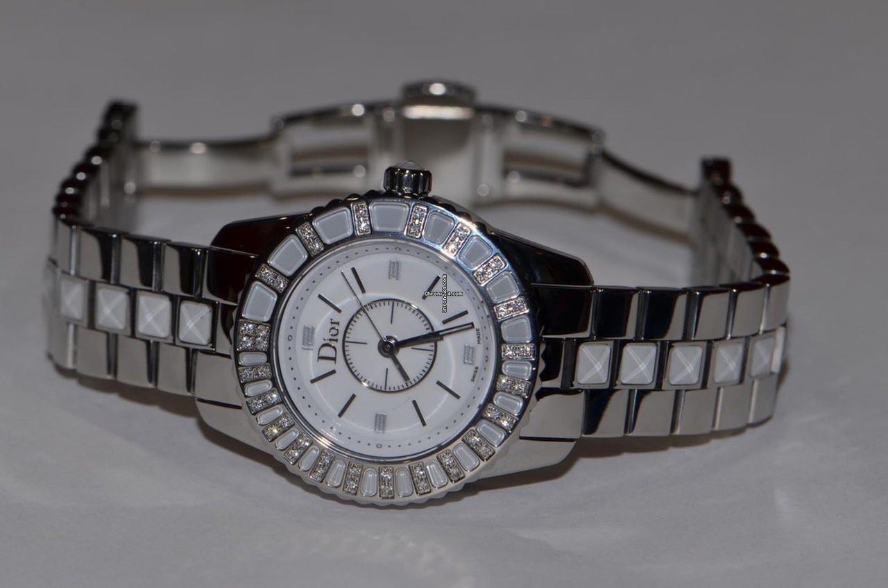 Dior Christal Quartz Women's Watch With Steel Case and Strap Authentic Luxury Timepiece
