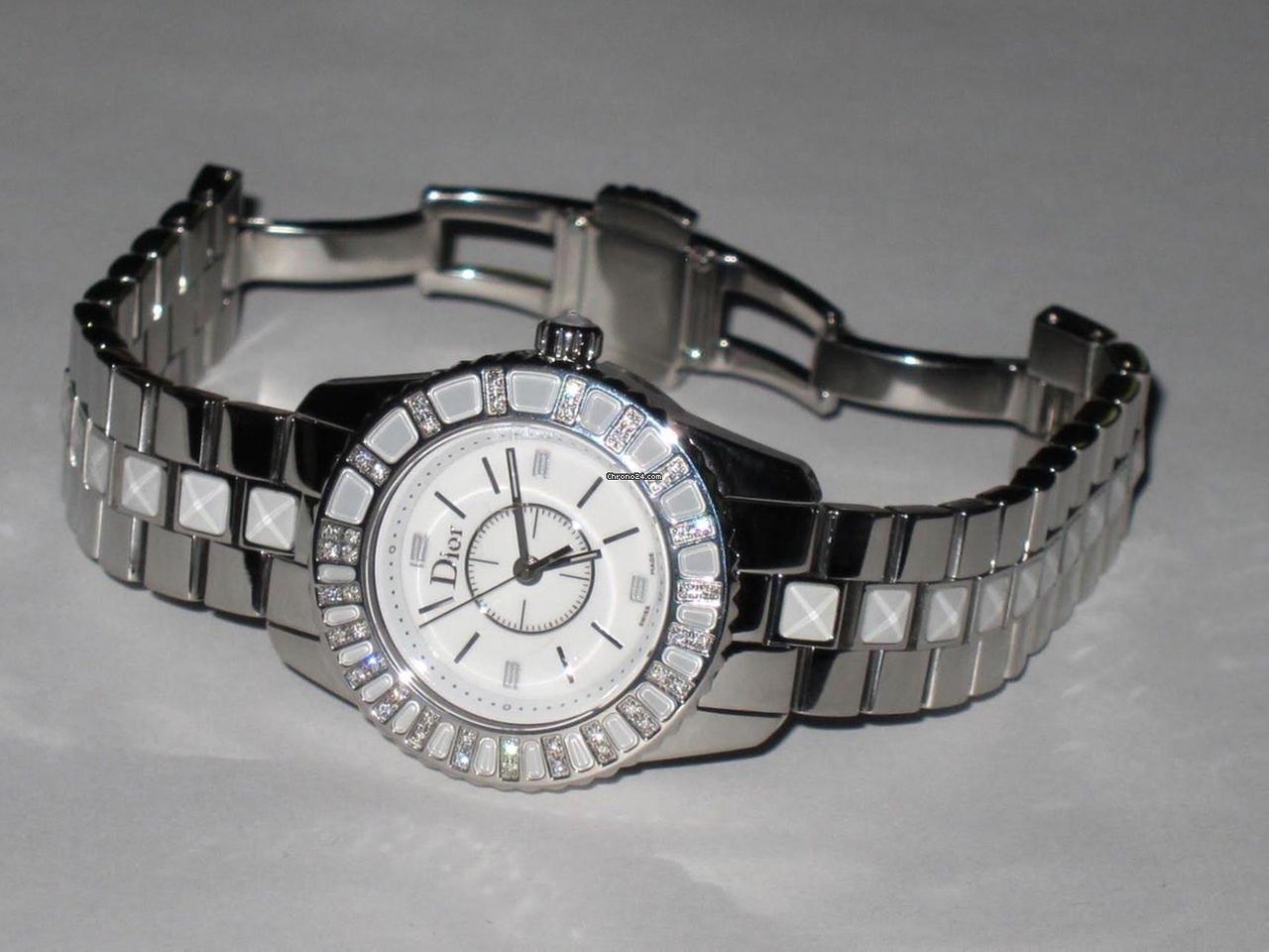 Dior Christal Quartz Women's Watch With Steel Case and Strap Authentic Luxury Timepiece