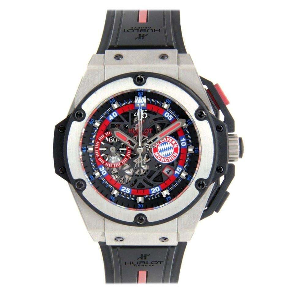 Hublot King Power Automatic Men's Watch Titanium Case With Rubber Strap Authentic Luxury Timepiece
