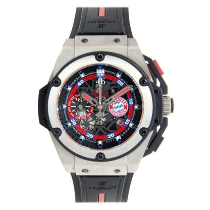 Hublot King Power Automatic Men's Watch Titanium Case With Rubber Strap Authentic Luxury Timepiece