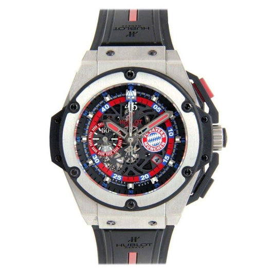 Hublot King Power Automatic Men's Watch Titanium Case With Rubber Strap Authentic Luxury Timepiece