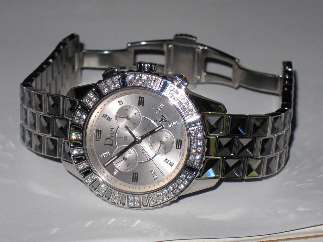 Dior Christal Quartz Women's Watch With Steel Case and Strap Authentic Luxury Timepiece