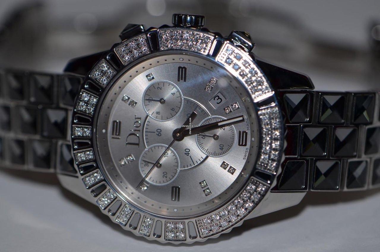 Dior Christal Quartz Women's Watch With Steel Case and Strap Authentic Luxury Timepiece