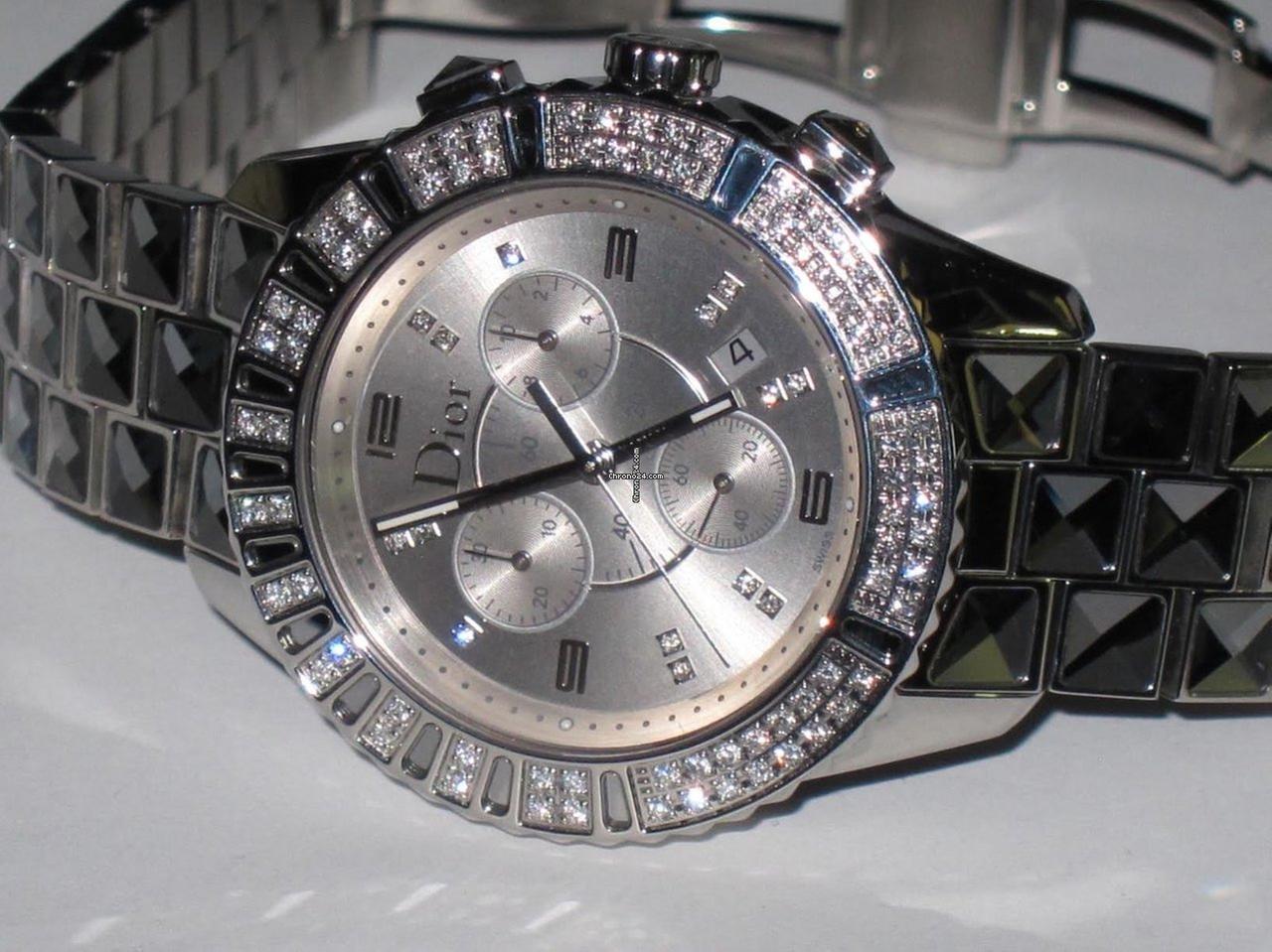 Dior Christal Quartz Women's Watch With Steel Case and Strap Authentic Luxury Timepiece