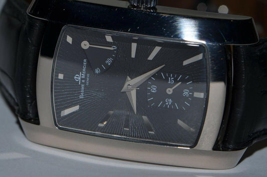 Baume & Mercier Hampton Manual winding Men's Watch White Gold Case With Leather Strap Authentic Luxury Timepiece