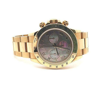 Rolex Daytona Automatic Men's Watch With Yellow Gold Case and Strap Authentic Luxury Timepiece