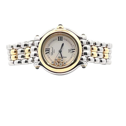 Chopard Happy Sport Quartz Women's Watch Gold/Steel Case With Gold/Steel Strap Authentic Luxury Timepiece