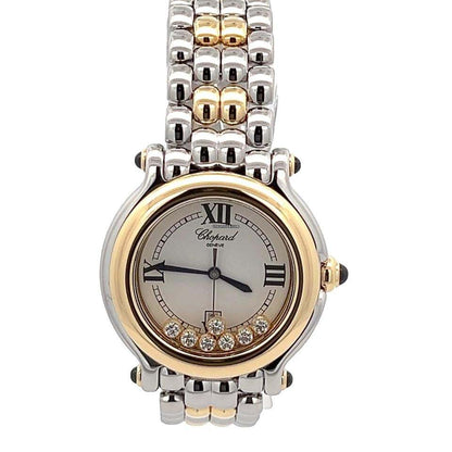 Chopard Happy Sport Quartz Women's Watch Gold/Steel Case With Gold/Steel Strap Authentic Luxury Timepiece