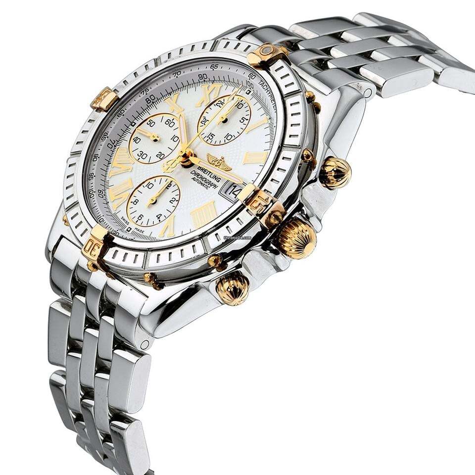 Breitling Crosswind Chronograph Automatic Men's Watch With Steel Case and Strap Authentic Luxury Timepiece