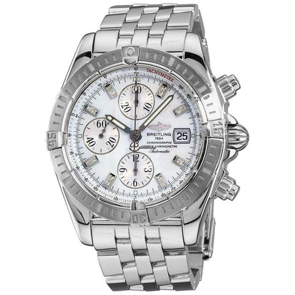 Breitling Chronomat Evolution Automatic Men's Watch With Steel Case and Strap Authentic Luxury Timepiece