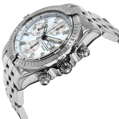 Breitling Chronomat Evolution Automatic Men's Watch With Steel Case and Strap Authentic Luxury Timepiece