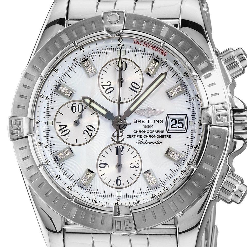 Breitling Chronomat Evolution Automatic Men's Watch With Steel Case and Strap Authentic Luxury Timepiece