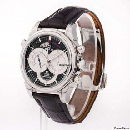 Omega De Ville Co-Axial Automatic Men's Watch Steel Case With Leather Strap Authentic Luxury Timepiece