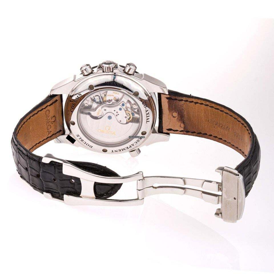 Omega De Ville Co-Axial Automatic Men's Watch Steel Case With Leather Strap Authentic Luxury Timepiece