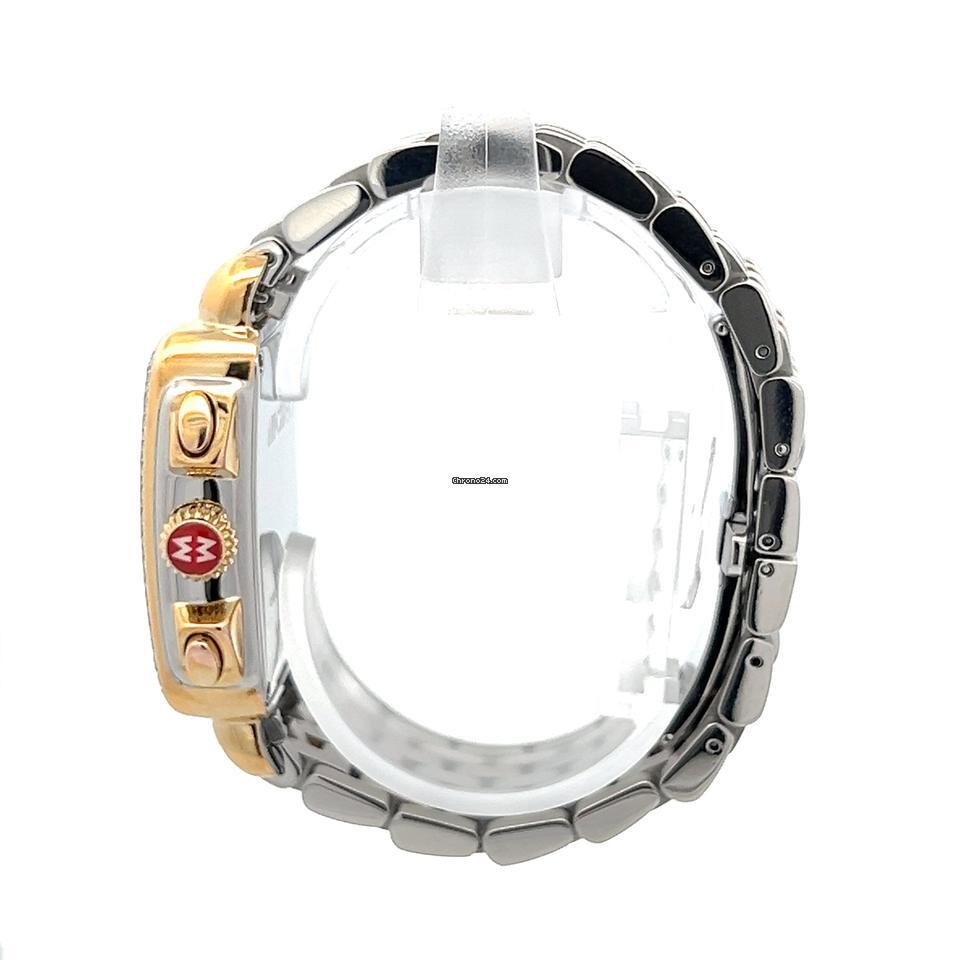 Michele Deco Quartz Women's Watch Gold/Steel Case With Gold/Steel Strap Authentic Luxury Timepiece