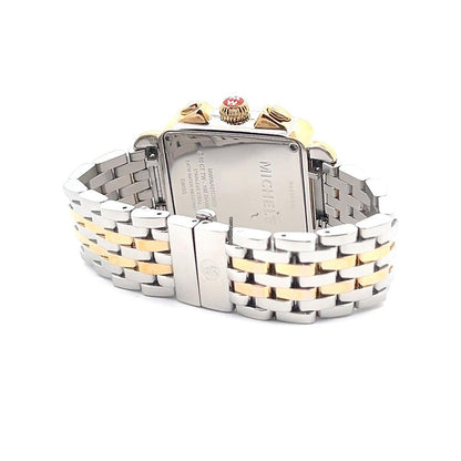 Michele Deco Quartz Women's Watch Gold/Steel Case With Gold/Steel Strap Authentic Luxury Timepiece