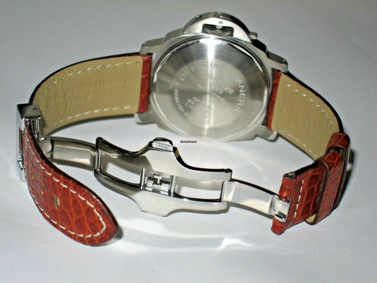 Panerai Luminor Marina Automatic Automatic Men's Watch Steel Case With Leather Strap Authentic Luxury Timepiece