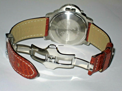 Panerai Luminor Marina Automatic Automatic Men's Watch Steel Case With Leather Strap Authentic Luxury Timepiece