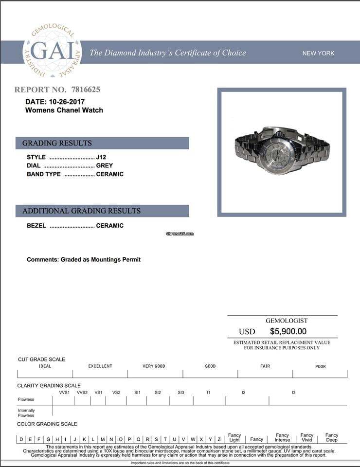 Chanel J12 Quartz Women's Watch With Ceramic Case and Strap Authentic Luxury Timepiece