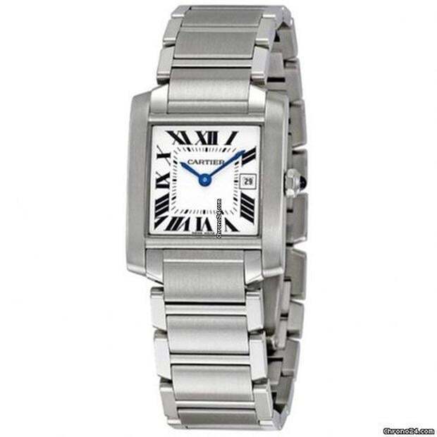Cartier Tank Française Quartz Women's Watch With Steel Case and Strap Authentic Luxury Timepiece