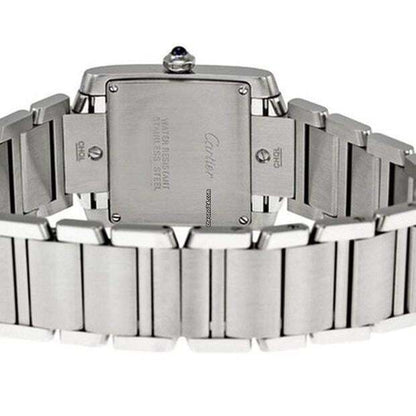 Cartier Tank Française Quartz Women's Watch With Steel Case and Strap Authentic Luxury Timepiece
