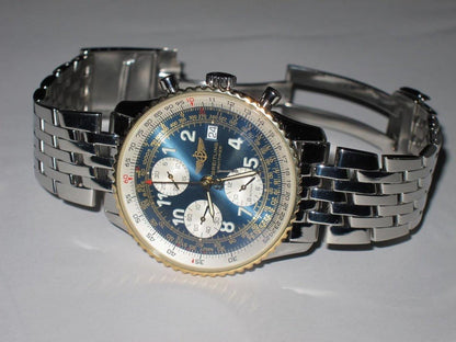 Breitling Old Navitimer Automatic Men's Watch Gold/With Steel Case and Strap Authentic Luxury Timepiece