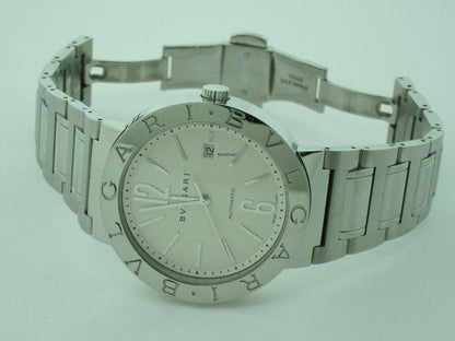 Bulgari Bulgari Automatic Men's Watch With Steel Case and Strap Authentic Luxury Timepiece