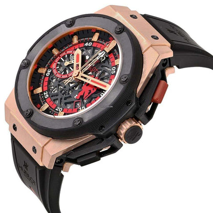 Hublot King Power Automatic Men's Watch Rose Gold Case With Rubber Strap Authentic Luxury Timepiece