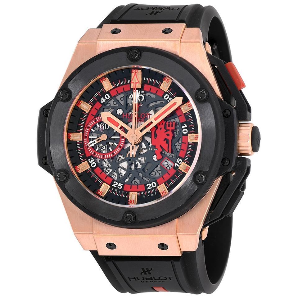 Hublot King Power Automatic Men's Watch Rose Gold Case With Rubber Strap Authentic Luxury Timepiece