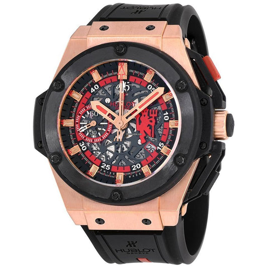 Hublot King Power Automatic Men's Watch Rose Gold Case With Rubber Strap Authentic Luxury Timepiece
