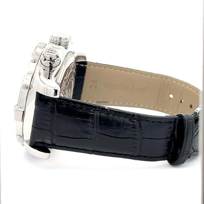 Breitling Super Avenger Automatic Men's Watch Steel Case With Leather Strap Authentic Luxury Timepiece