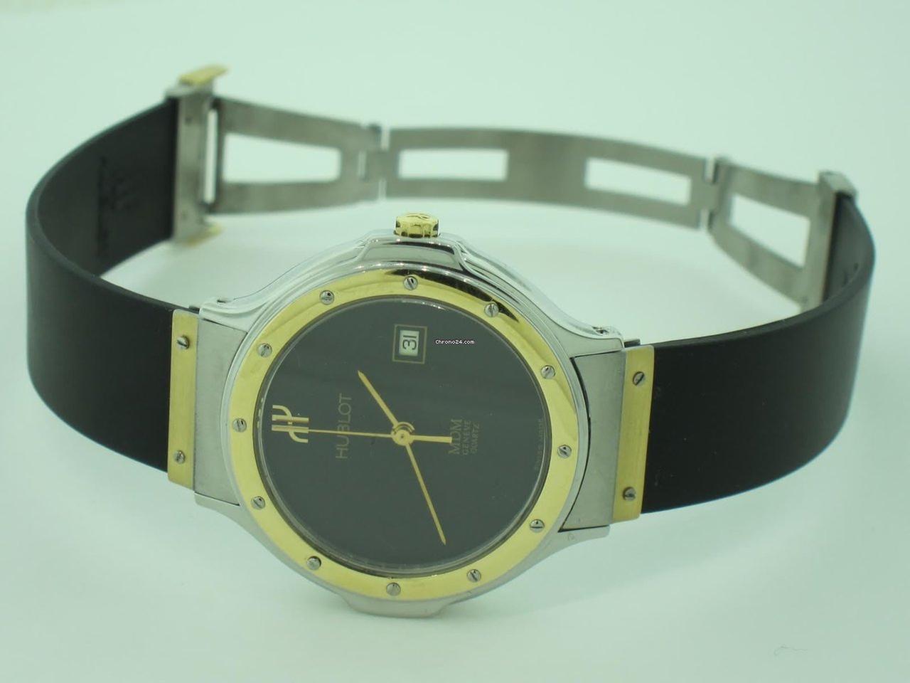 Hublot Quartz Women's Watch Gold/Steel Case With Rubber Strap Authentic Luxury Timepiece