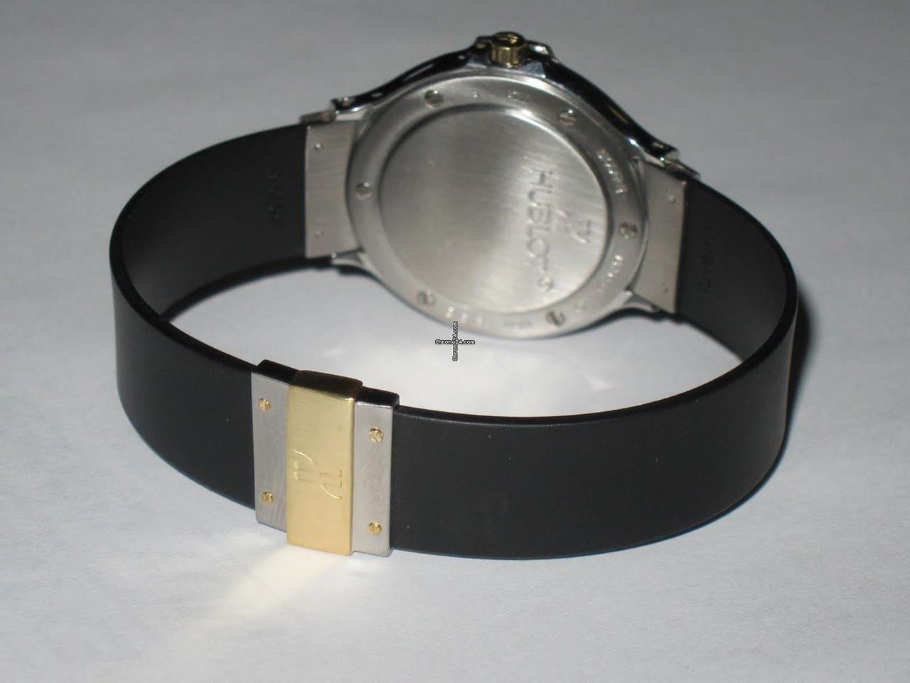 Hublot Quartz Women's Watch Gold/Steel Case With Rubber Strap Authentic Luxury Timepiece