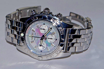 Breitling Chronomat Automatic Men's Watch With Steel Case and Strap Authentic Luxury Timepiece