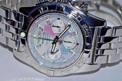 Breitling Chronomat Automatic Men's Watch With Steel Case and Strap Authentic Luxury Timepiece