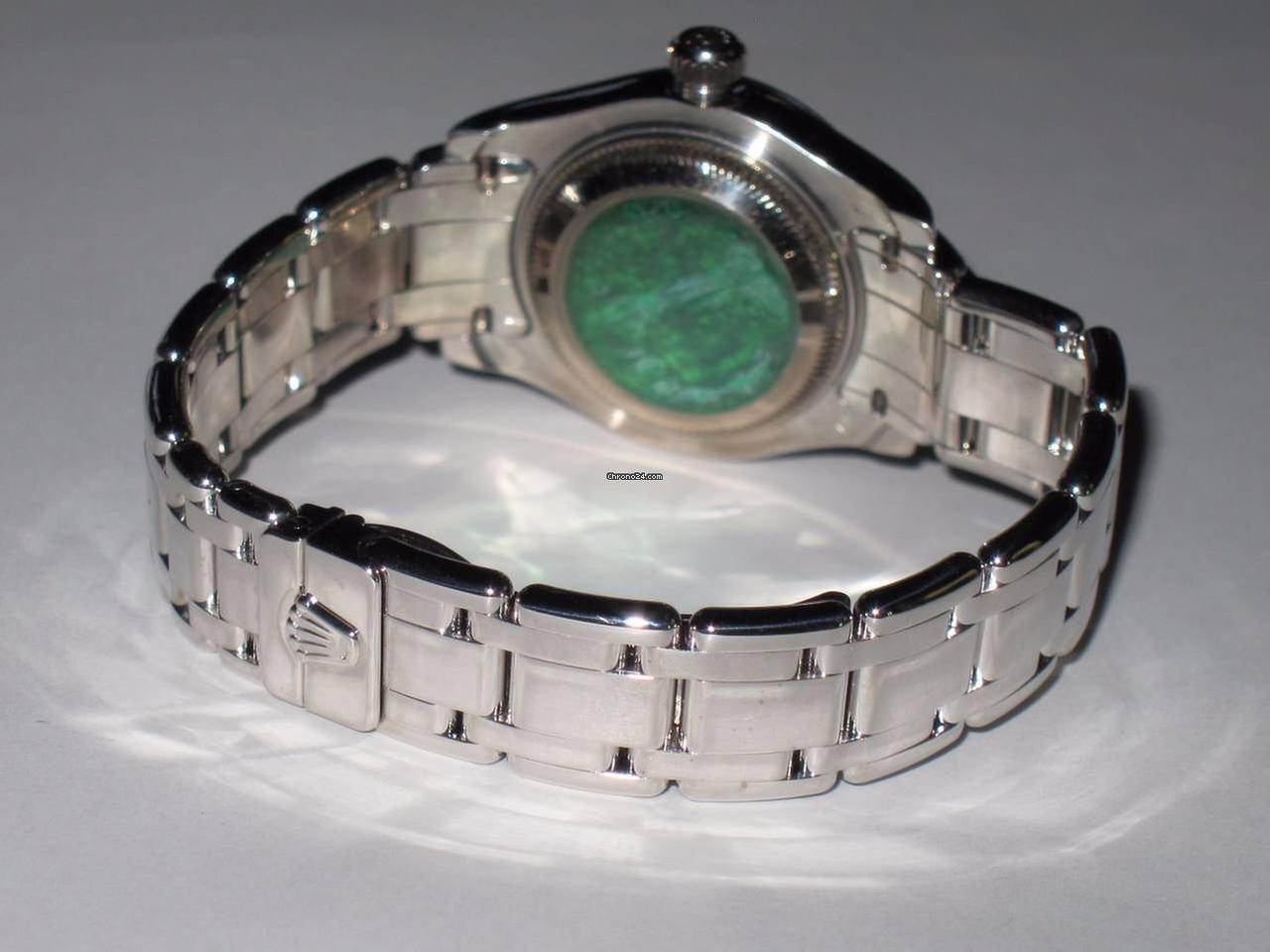 Rolex Pearlmaster Automatic Women's Watch With White Gold Case and Strap Authentic Luxury Timepiece