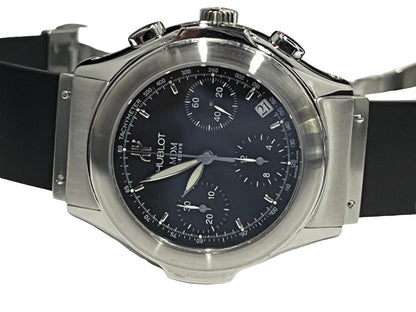 Hublot Automatic Men's Watch Steel Case With Rubber Strap Authentic Luxury Timepiece
