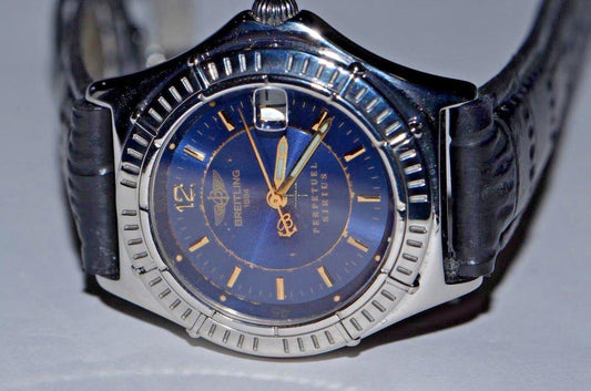 Breitling Quartz Women's Watch Steel Case With Leather Strap Authentic Luxury Timepiece